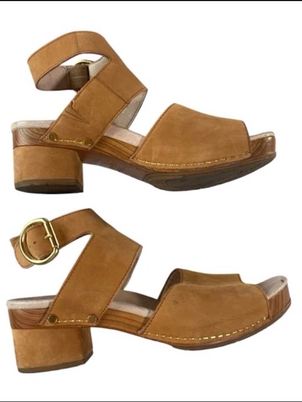Dansko sandals EU 38 7US  Minka Leather Sandals Nubuck Camel